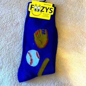 Foozy’s Men’s Collection Blue Baseball Socks